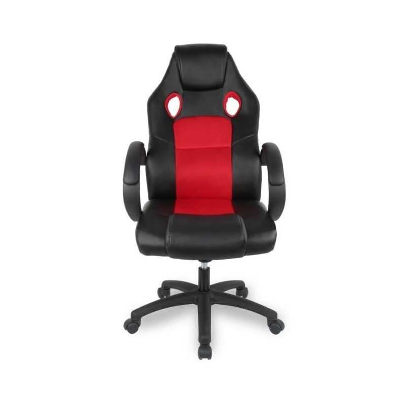 Chaise Super Gamer Noir et Rouge