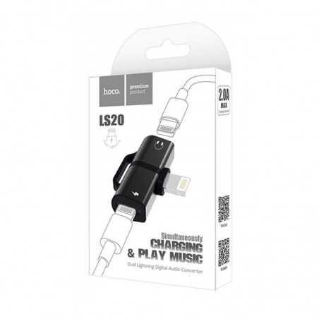 ADAPTATEUR HOCO IPHONE LS20 CHARGE AUDIO