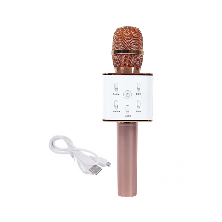 Karaoké Microphone - Sans fil & Haut-parleur - Bluetooth - Rose Gold