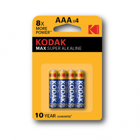 4x Piles Kodak Max Alkaline AAA LR03 B4