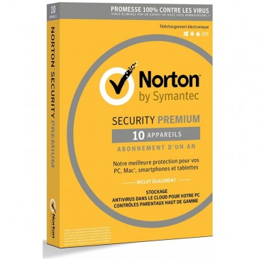 ANTIVIRUS NORTON SECURTY PREMIUM 3.0 / 1 AN 10 POSTES / ANDROID / IOS / WINDOWS / MAC