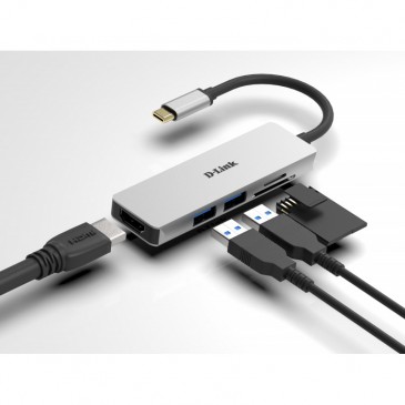 HUB D-LINK DUB-M530 USB-C 5-EN-1