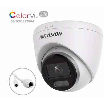 Camera de Surveillance Hikvision IP Dome 2MP à tourelle fixe ColorVu DS-2CD1327G0-L