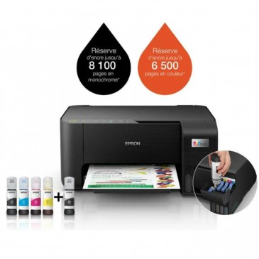 IMPRIMANTE À RÉSERVOIR INTÉGRÉ EPSON ECOTANK L3250 3EN1 COULEUR -NOIR