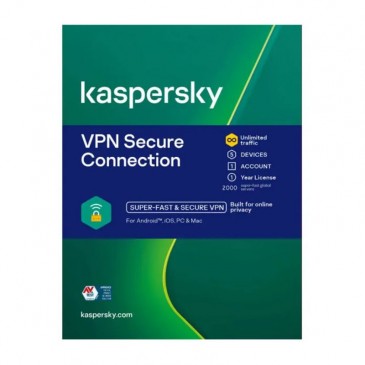 ANTIVIRUS KASPERSKY VPN SECURE CONNECTION / 5 POSTE / 1 AN