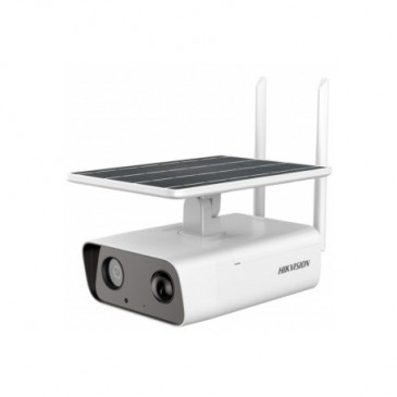 Caméra IP Bullet Fixe 4G 4MP ColorVu + IR 30m Hikvision DS-2XS2T41G0 -Alimentation Solaire