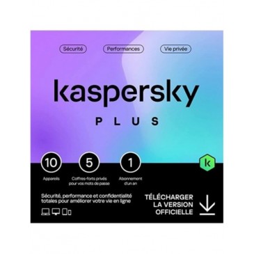 Antivirus KASPERSKY PLUS - 10 POSTES - 1AN