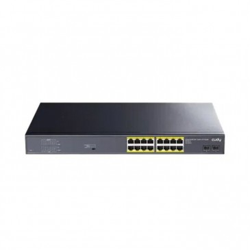 SWITCH CUDY GIGABIT POE + 16 PORTS AVEC DE 2 EMPLACEMENTS GIGABIT SFP 120W