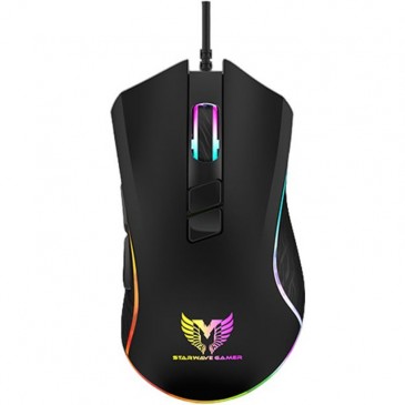 SOURIS GAMER STAR WAVE GM1096 RÉTROÉCLAIRAGE RAINBOW NOIR