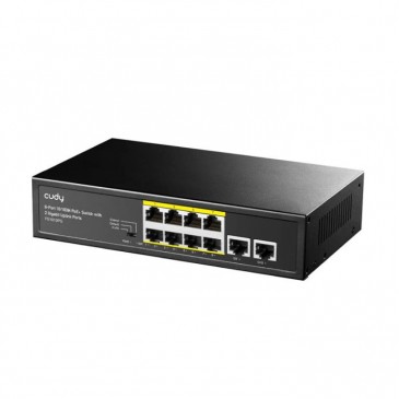 SWITCH CUDY POE +8 PORTS GIGABIT 10/100M AVEC 2 PORTES DE LIAISON MONTANTE