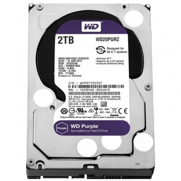 DISQUE DUR INTERNE 3.5" POUR VIDEO SURVEILLANCE WESTERN DIGITAL PURPLE 2 TO