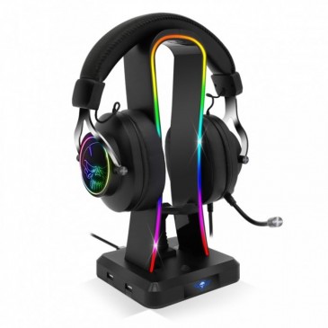 SUPPORT DE CASQUE SPIRIT OF GAMER STD1 RGB - NOIR