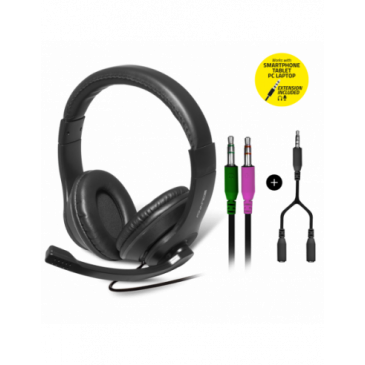 Micro Casque Filaire ADVANCE Headphonics Multimedia Noir