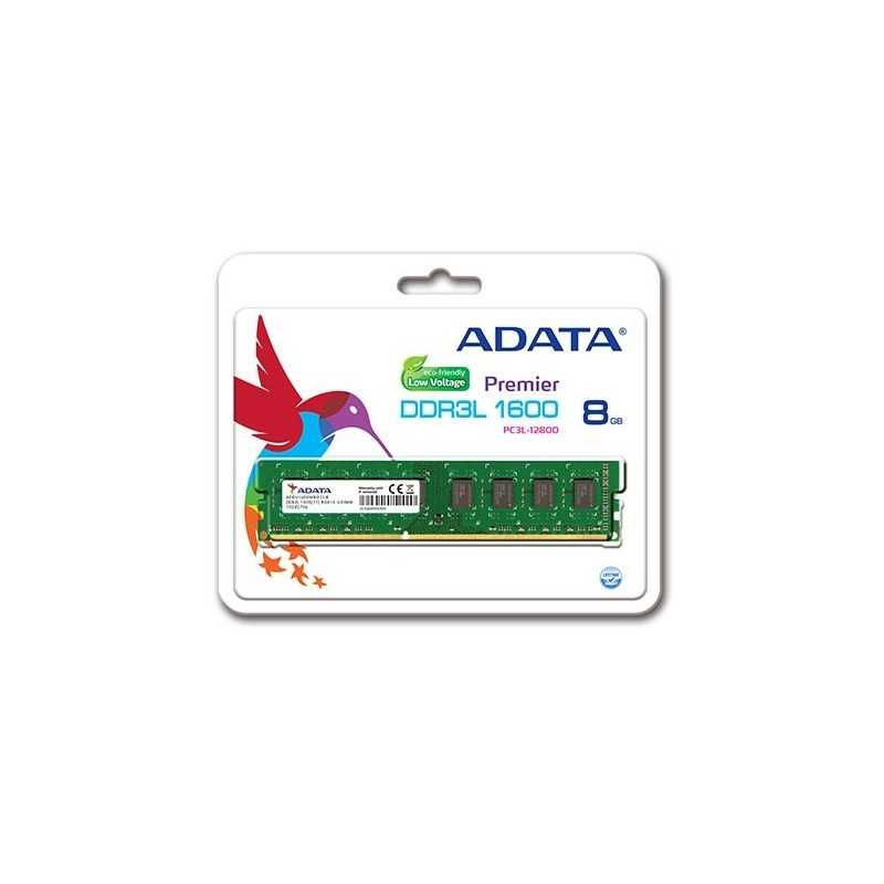 Barrette Mémoire ADATA 8G DDR3L 1600 U DIMM