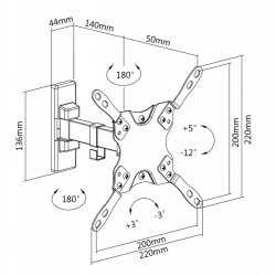 Support Mural Fixe SBOX Pour TV 13" - 42"