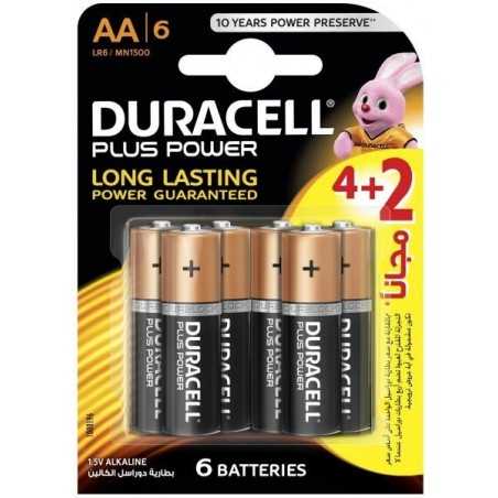 PILE DURACELL PLUS POWER AA4+2 (090301004)
