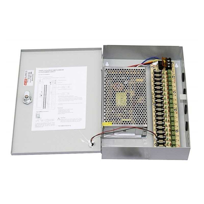 Boite d'alimentation pour Caméra de surveillance 12V-20A Avec Boitier